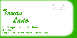 tamas lado business card