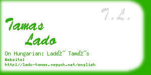 tamas lado business card